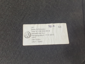 Volkswagen Golf VII (2012–2026) Trunk carpet 5G6863463B - 2