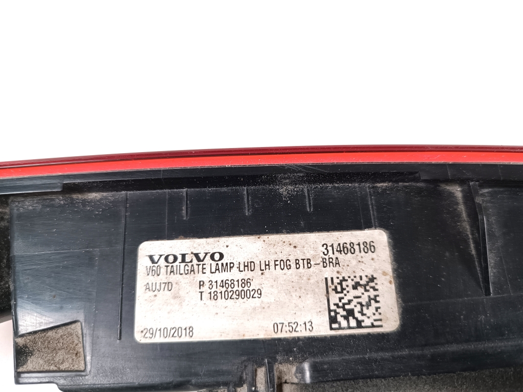 VOLVO V60 II (225, 227) (2018-present) Left Side Tailgate Taillight 31468186 24578589