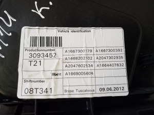Mercedes Benz ML-Class 166 (2011–2015) Aizmugurējo durvju logu pacēlājs A1667300179 - 2