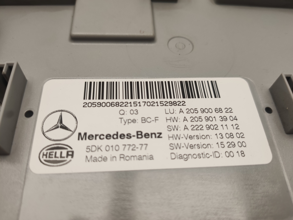 MERCEDES-BENZ C-Class W205/S205/C205 (2014-2023) Alte unități de control A2059006822, A2059013904, A2229021112 24869129