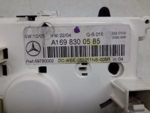 Mercedes Benz A-Class 169 (2004–2012) Heater control panel A1698300585 - 2