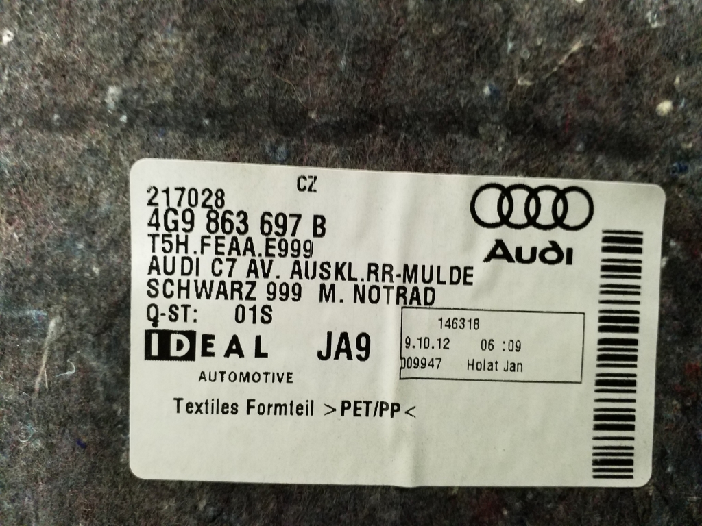 AUDI A6 C7/4G (2010-2020) Autres pièces intérieures 4G9863697B 25312542