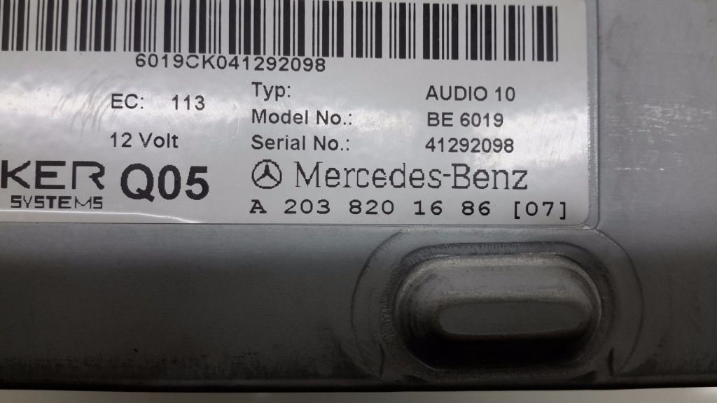 MERCEDES-BENZ CLC-Class CL203 (2008-2011) Muzikos grotuvas su navigacija A2038201686 20971787