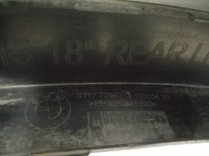 BMW X5 F15 (2013–2018) Abdeckung Kotflügel hinten 7294371 - 3