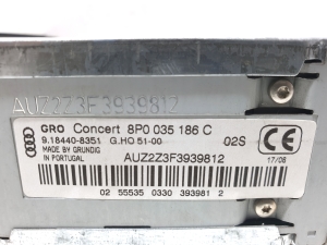 AUDI A3 8P (2003–2012) Radio (head unit) 8P0035186C - 4