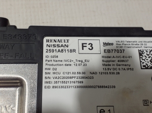 RENAULT Espace VI (2023–2026) Multimedia control module 2591A8118R - 2