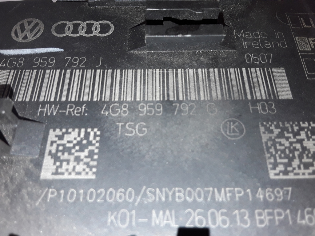 AUDI A6 C7/4G (2010-2020) Front venstre dørkontrollenhet 4G8959792G 25572423