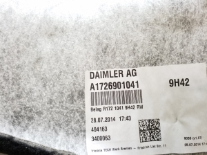 Mercedes Benz SLK-Class 172 (2011–2026) Salongi põrandavaip A1726901041 - 5