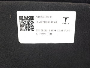 Tesla Model Y Y (2020–2026) Trunk carpet 1492951-00-C - 2