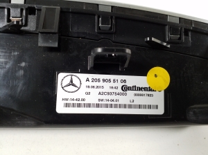Mercedes Benz C-Class 205 (2014–2021) Heater control panel A2059055106 - 2