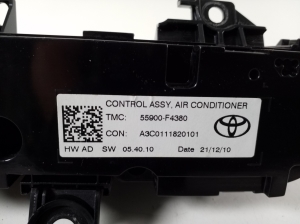 TOYOTA CHR (2016–2026) Heater control panel 55900-F4380 - 3