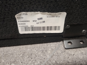 Mercedes Benz ML-Class 163 (1998–2005) Trunk carpet a1646800902 - 2