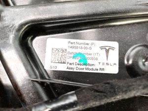 Tesla Model Y Y (2020–2026) Rear side door window regulator 1495513-00-G - 3