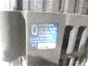 NISSAN Primera P12 (2001–2008) Generaator 23100AU000  LR180768 12V80A - 3
