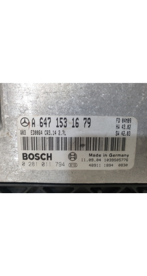 Mercedes Benz E-Class W211 (2002–2009) Engine control unit A6471531679  0281011794 - 2