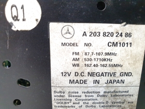 Mercedes Benz C-Class 203 (2000–2007) Radio (head unit) A2038202486 - 2
