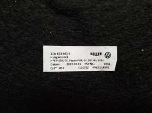 Volkswagen ID.4 I (2020–2026) Trunk carpet 11A863463E - 2