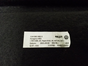 Volkswagen ID.4 I (2020–2026) Trunk carpet 11A863463E - 2