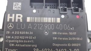 Mercedes Benz E-Class W212 (2009–2015) Rear side door control unit A2129004006 - 2