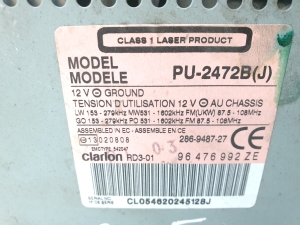 Citroen C5 I (2001–2008) Radio (head unit) 96476992ZE PU2472B - 2