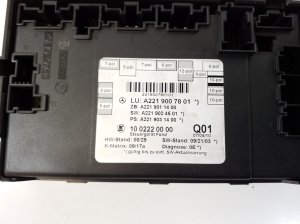 Mercedes Benz S-Class 221 (2005–2013) Rear side door control unit A2219007801 - 3