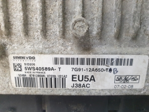 Ford S-MAX (2006–2015) Engine control unit 7G9112A650TA  5WS40589A-T - 2