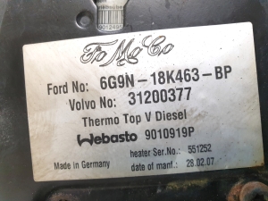 Ford S-MAX (2006–2015) Webasto 6G9N18K463BP 31200377 9010919P - 3
