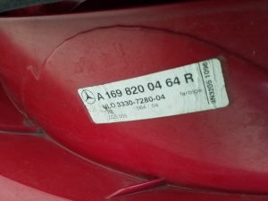 Mercedes Benz A-Class 169 (2004–2012) Eckleuchte hinten A1698200464 - 4