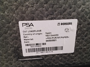 Citroen C4 C41 (2020–2026) Trunk carpet 98313440ZD - 2