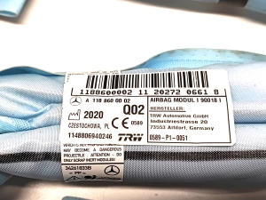 Mercedes Benz CLA-Class W118 (2019–2026) Katuse turvapadi A1188600002 - 3