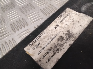 Mercedes Benz E-Class W211 (2002–2009) Trunk carpet A2116801542 - 4