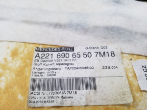 Mercedes Benz S-Class 221 (2005–2013) Laepolster A2216906550 - 3