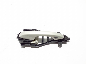   Front door external opening handle and its details  -  