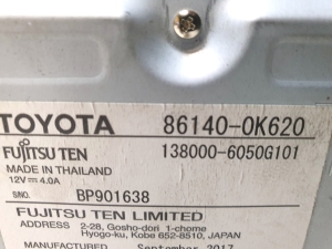 TOYOTA Hilux (2015–2020) Audio, Video, Navigation 861400K620  86140-0K620 - 2