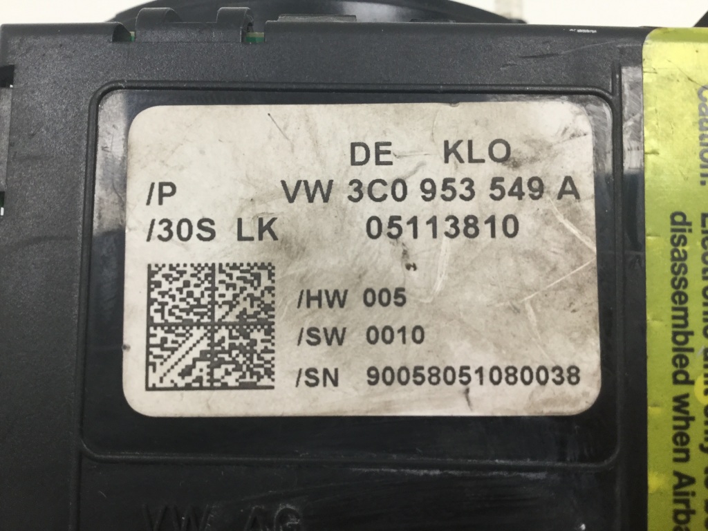 VOLKSWAGEN Passat B6 (2005-2010) Превключвател на лоста на чистачките 3C5953513C 21184108