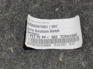 Mercedes Benz C-Class 206 (2021–2026) Trunk side trim panel A2066901501 - 2