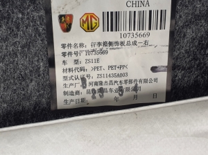 MG, ZS II (2017–2026) Trunk side trim panel 10735669 - 4