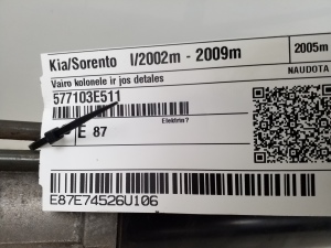 Kia Sorento (2002–2009) Stūres iekārta un tās detaļas 577103E511 - 5