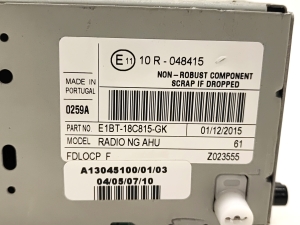 Ford C-MAX (2010–2026) Audio, Video, Navigation E1BT18C815GK - 3