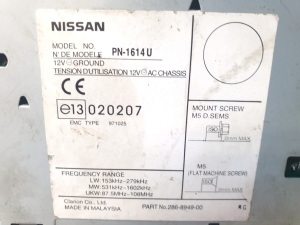 NISSAN Primera P11 (1996–2001) Radio (head unit) PN-1614U  PN1614U - 2