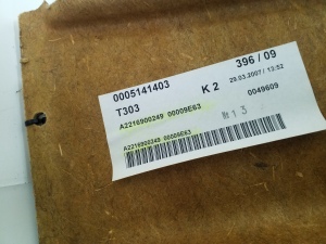 Mercedes Benz S-Class 221 (2005–2013) Hutablage A2216900249 - 3