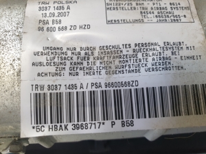 Citroen C4 Picasso (2007–2013) Knieairbag 96600568 - 2