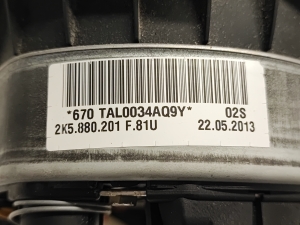 Volkswagen Caddy III (2004–2015) Stūres drošības spilvens 2K5880201F - 2