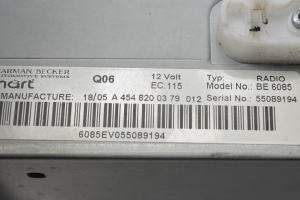Smart Forfour (2004–2006) Autoraadio A4548200379 - 4