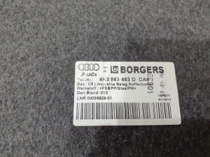 AUDI A6 C8 (2018–2025) Trunk carpet 4K5863463D - 2