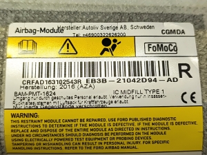 Ford Ranger (2015–2026) Dachairbag EB3B21042D94AD - 4