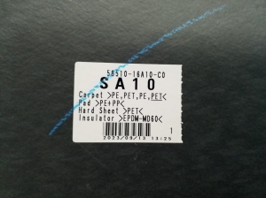 TOYOTA Corolla Cross I (2022–2026) Salona paklājs 5851016A10 - 5