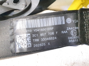 Volkswagen Passat B6 (2005–2010) Sicherheitsgurt vorne 040655 - 3