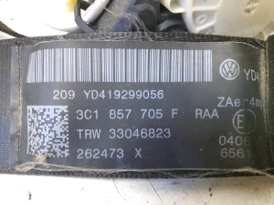 Volkswagen Passat B6 (2005–2010) Sicherheitsgurt vorne 040655 - 3
