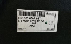 AUDI A7 (2010–2018) Trunk side trim panel 4G8863888A - 3